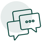 Icon illustration of chat bubbles
